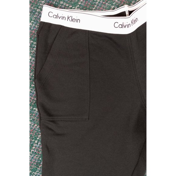 Calvin Klein Women's size Large Jogger Sleep Sweatpants Black Logo Lounge QS5716 - Picture 3 of 11